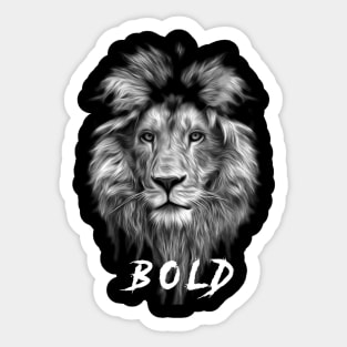 Lion head : bold Sticker
